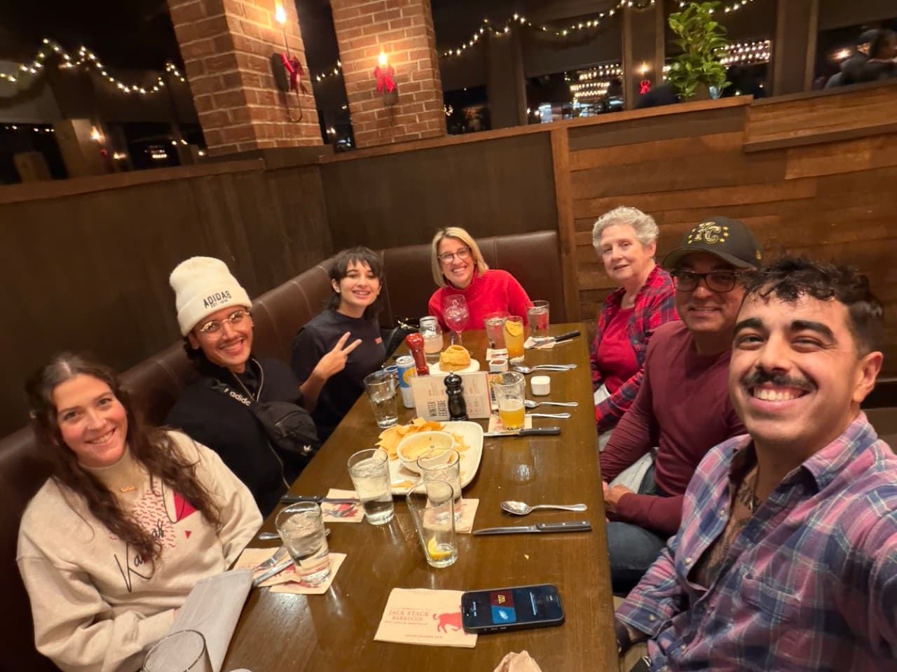 Garrett and family out to dinner